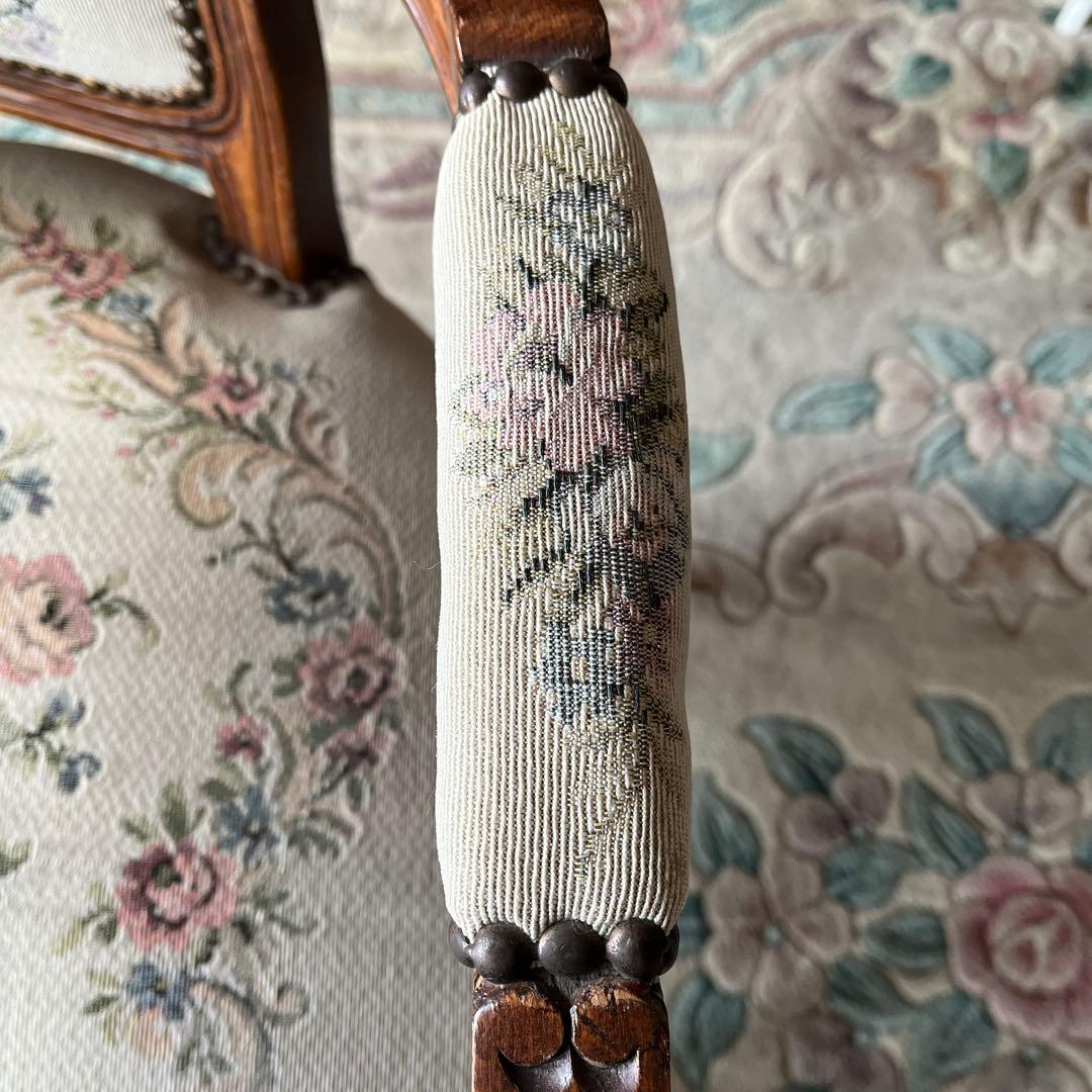 ②バラ売り不可　①〜④セット販売のみ　ロココ調 ゴブラン織り 猫脚　応接セット