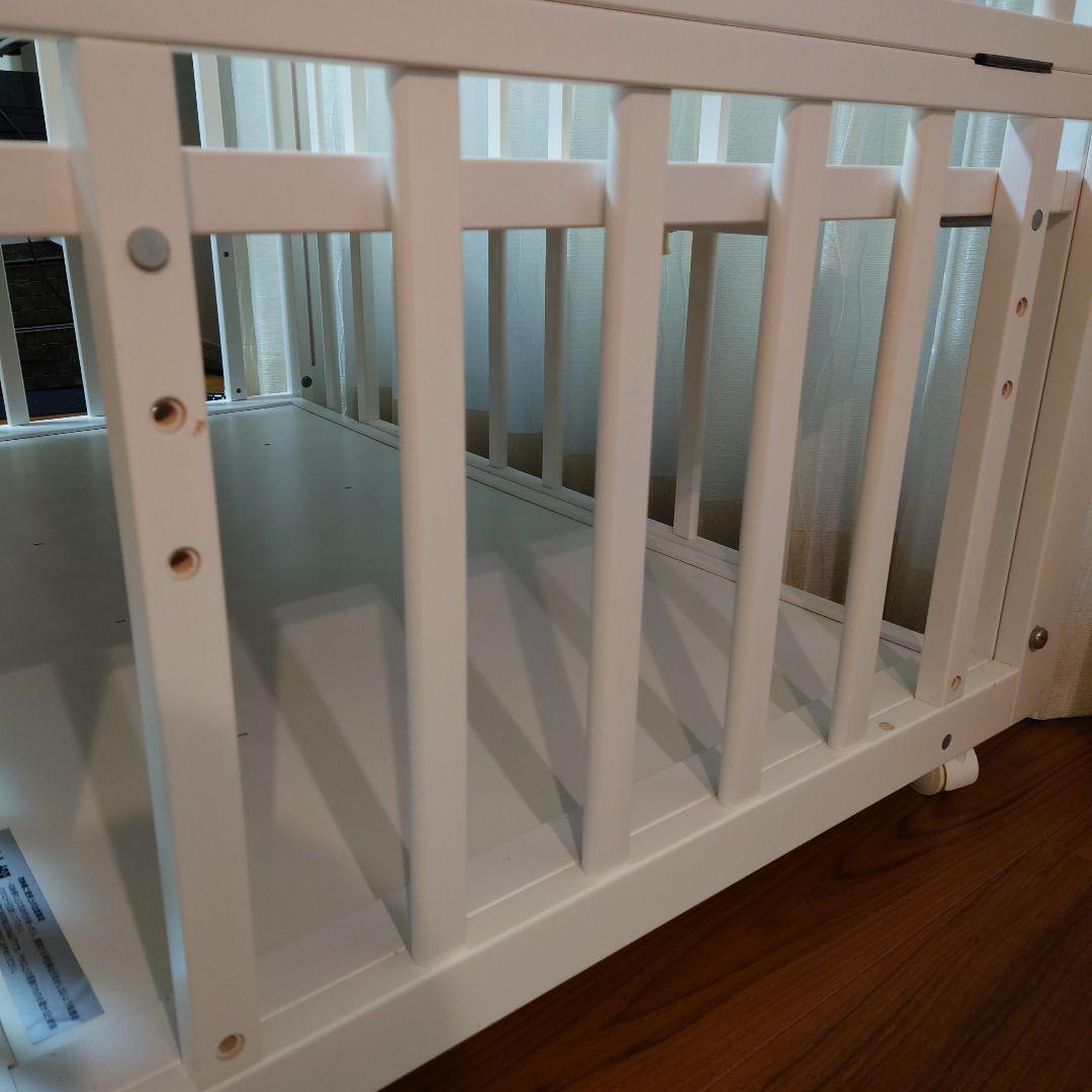 ヤマサキ　ベビーベッド　ツーオープンベッド