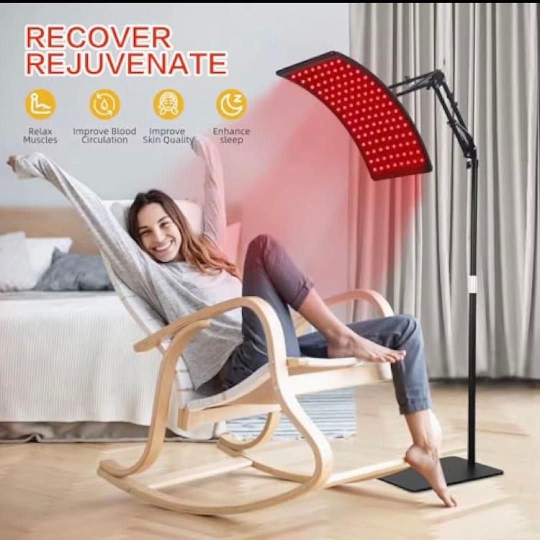 エイジングケアに最適！　近赤外線赤色EDライトセラピー パネル型 ／スタンド付き