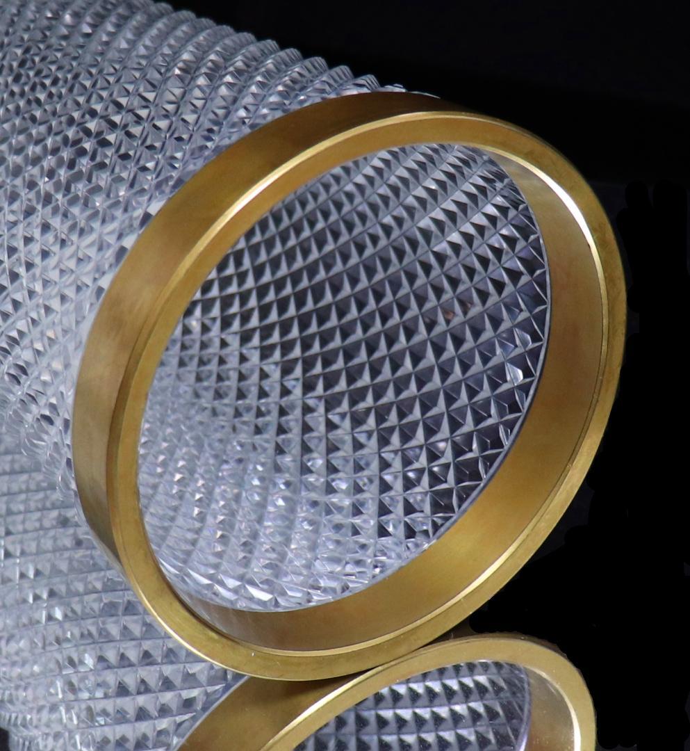 オールド・バカラ 1880年頃 切子装飾金縁大型壺21cm花瓶ギヤマンディアマン