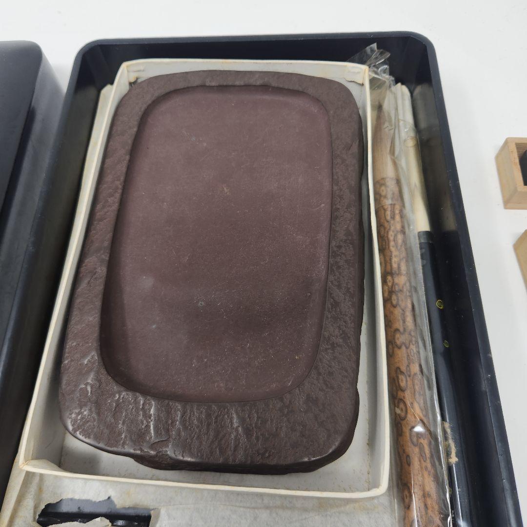 赤間硯⭐️山口県 伝統工芸品 硯 筆セット 習字 美品