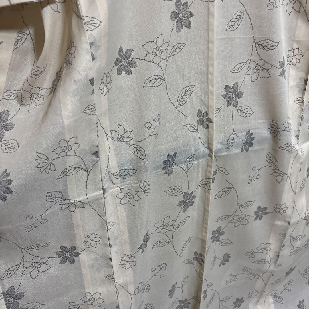 未使用級 美品 単衣　紗紬風　小紋 夏　フルセット 高級化繊