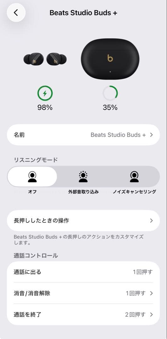 Apple Beats Studio Buds + ブラック/ゴールド　完品