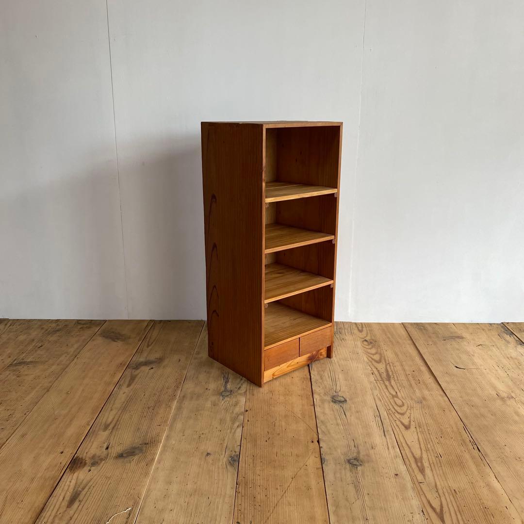 アンティーク 木製 オープンラック 飾り棚 引き出し 昭和レトロ z678