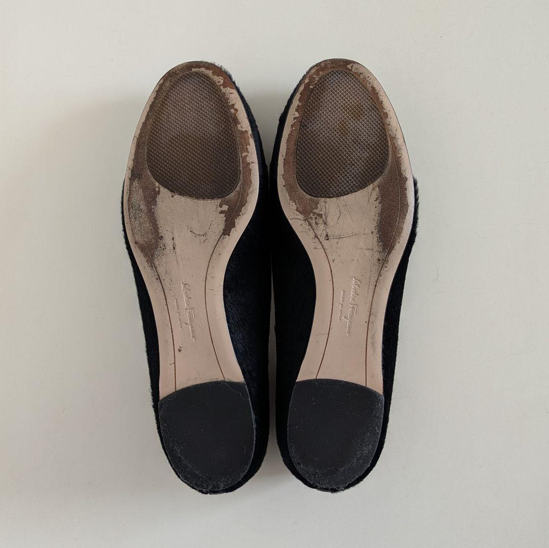 フェラガモ ヴァラ リボン パンプス ヴァリナ フラットシューズ 8C 収納袋付