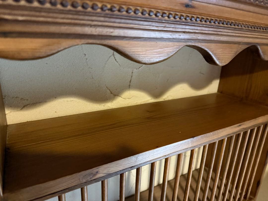 イギリスアンティークオールドパイン　プレートラック