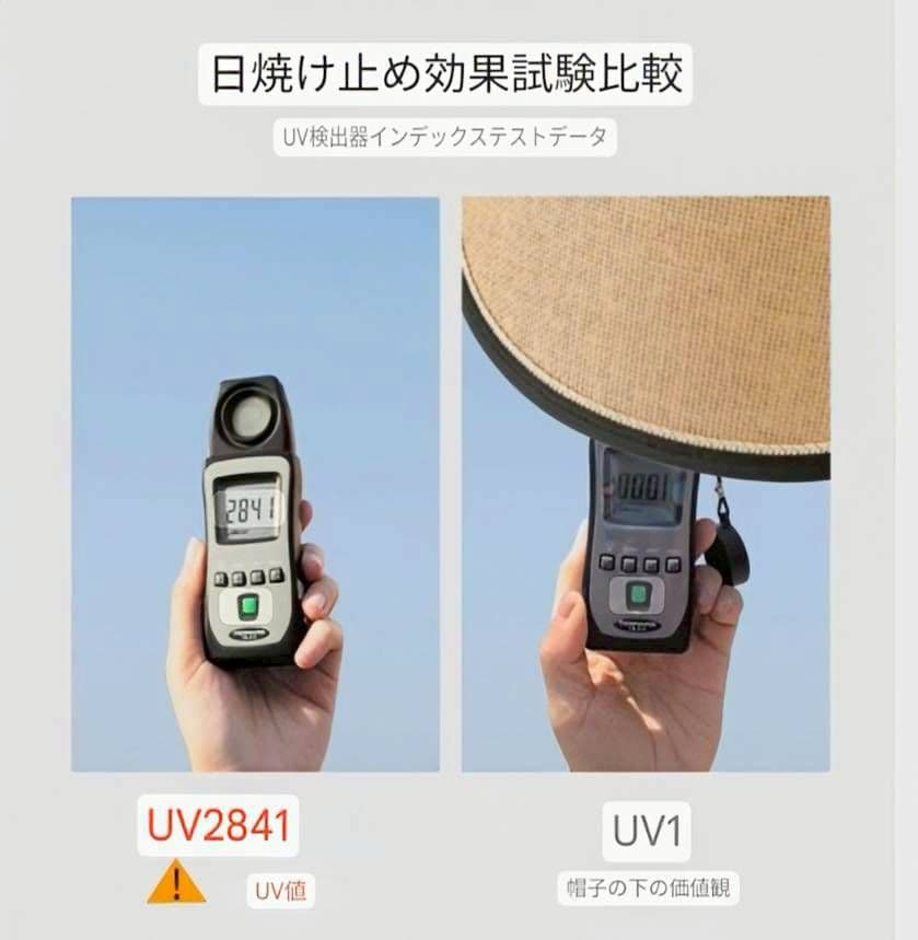 【新品】サンバイザー　折り畳み　紫外線　サンカット　ブラック　UV 帽子　ゴルフ
