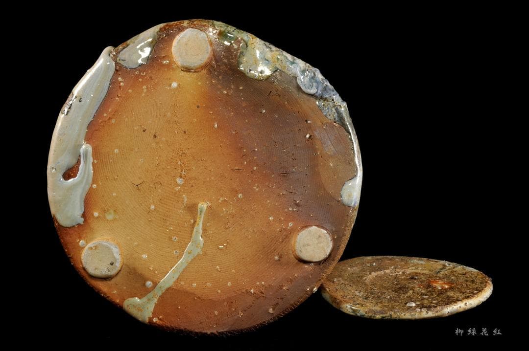 十三代 坂田泥華 萩耳付灰被 水指 淡々斎書付 共箱 茶道具 天耳庵 最上位作品