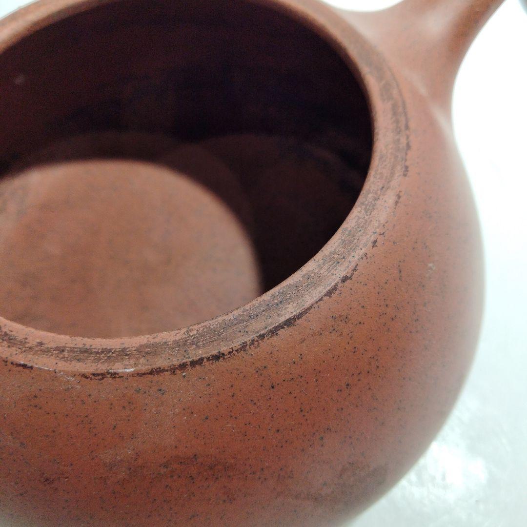 O85-13 中国古作 朱泥急須 在銘刻印有　D