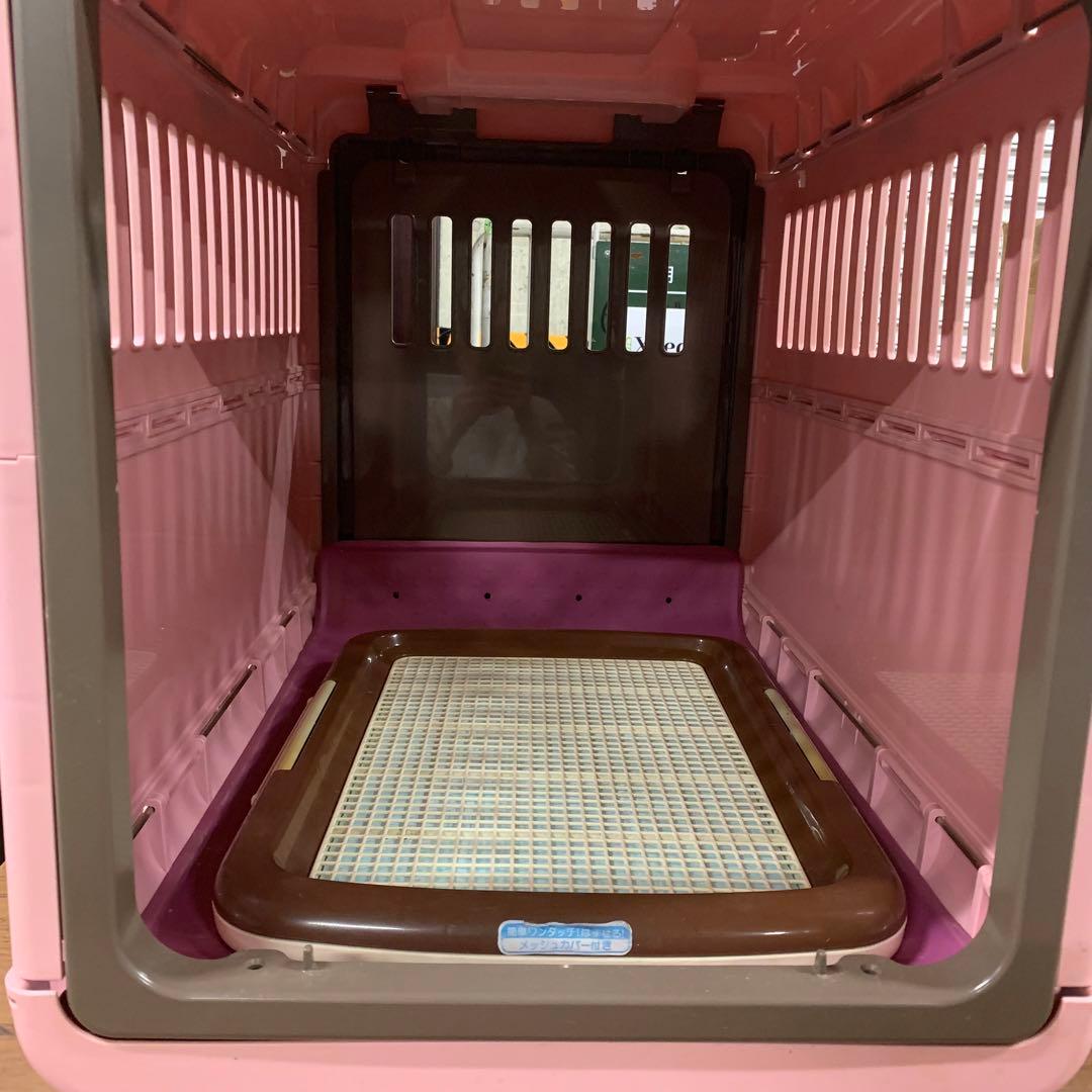 リッチェル キャンピングキャリー 折りたたみ L ライトピンク