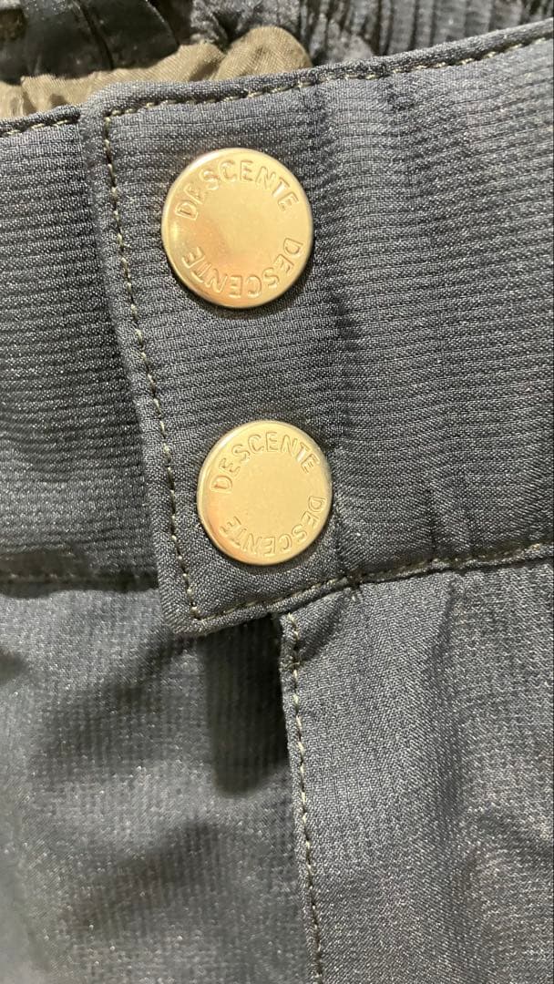 【美品】ネイビー サスペンダー付き 上下スキーウェア