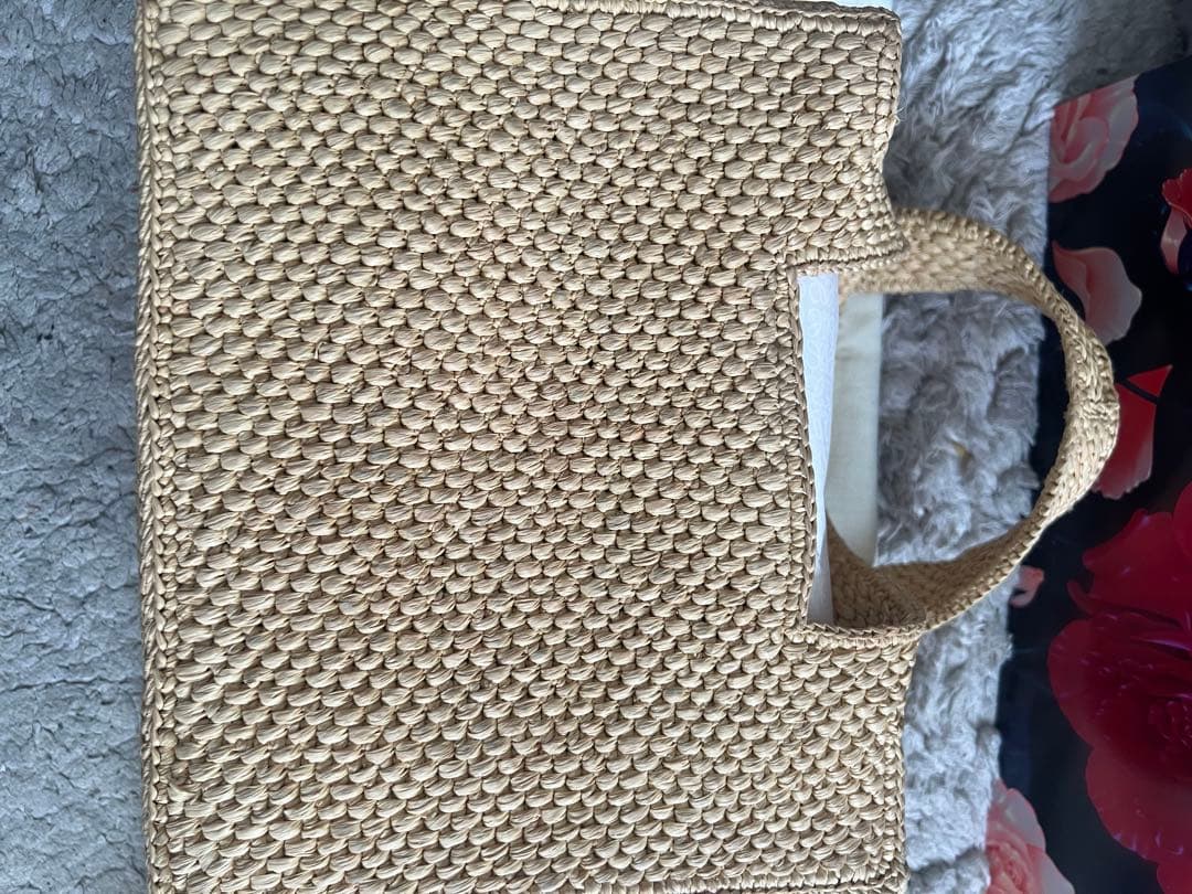 rry.♡LOEWE ロゴ入り ストローかごバッグ