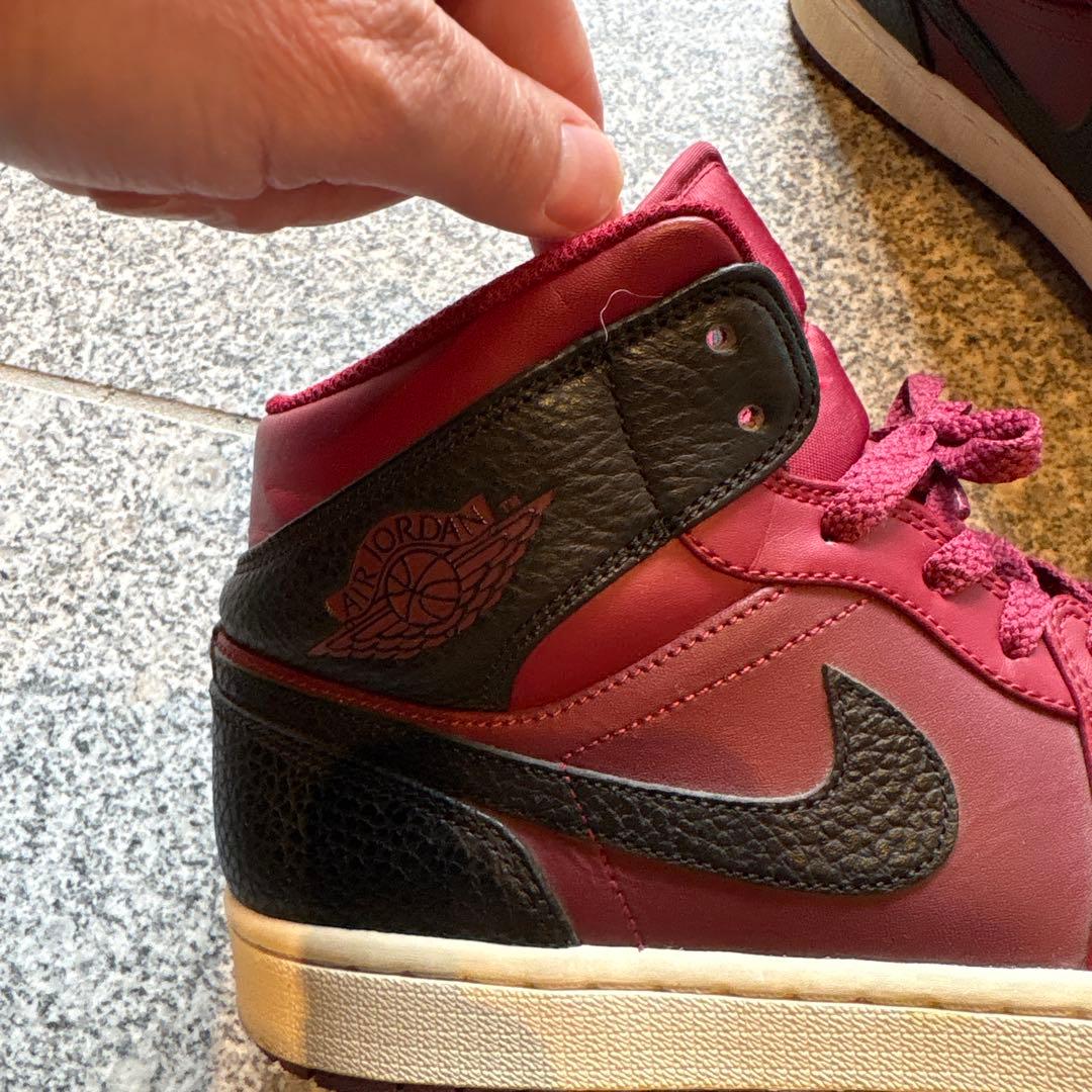 エアジョーダン ハイカット シューズ バーガンディ