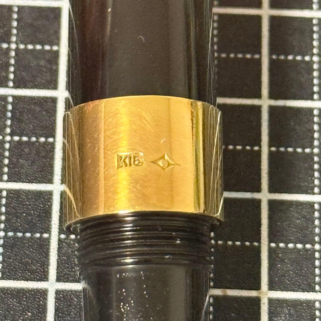 大橋堂 万年筆 漆 緑 18金無垢リング