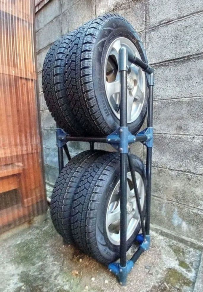 【未使用】スタッドレスタイヤ155/70R13＋アルミホイール 2本(2/2)