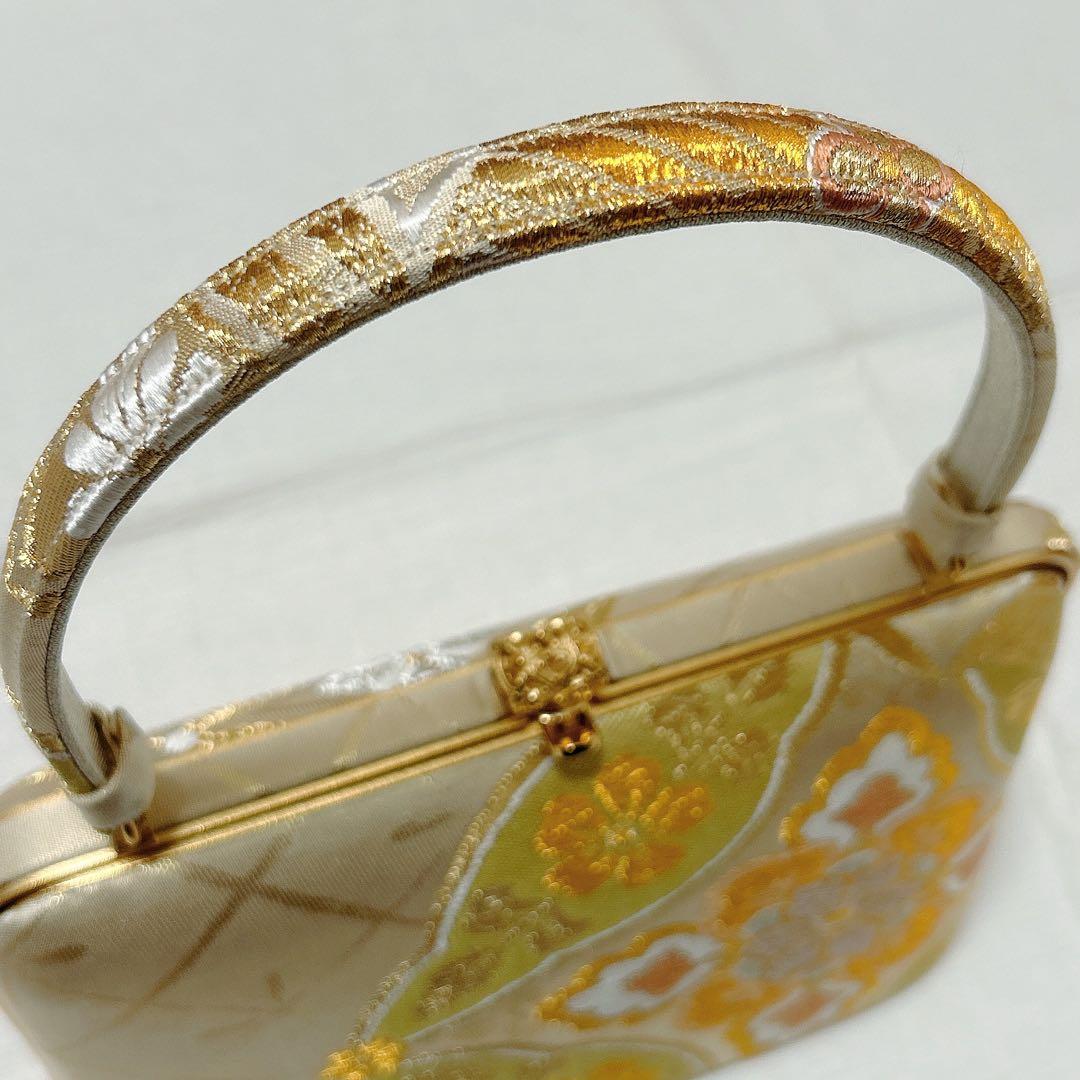 神田胡蝶　和装バッグ　草履　セット　L寸　フォーマル　振袖　成人式　正絹帯地