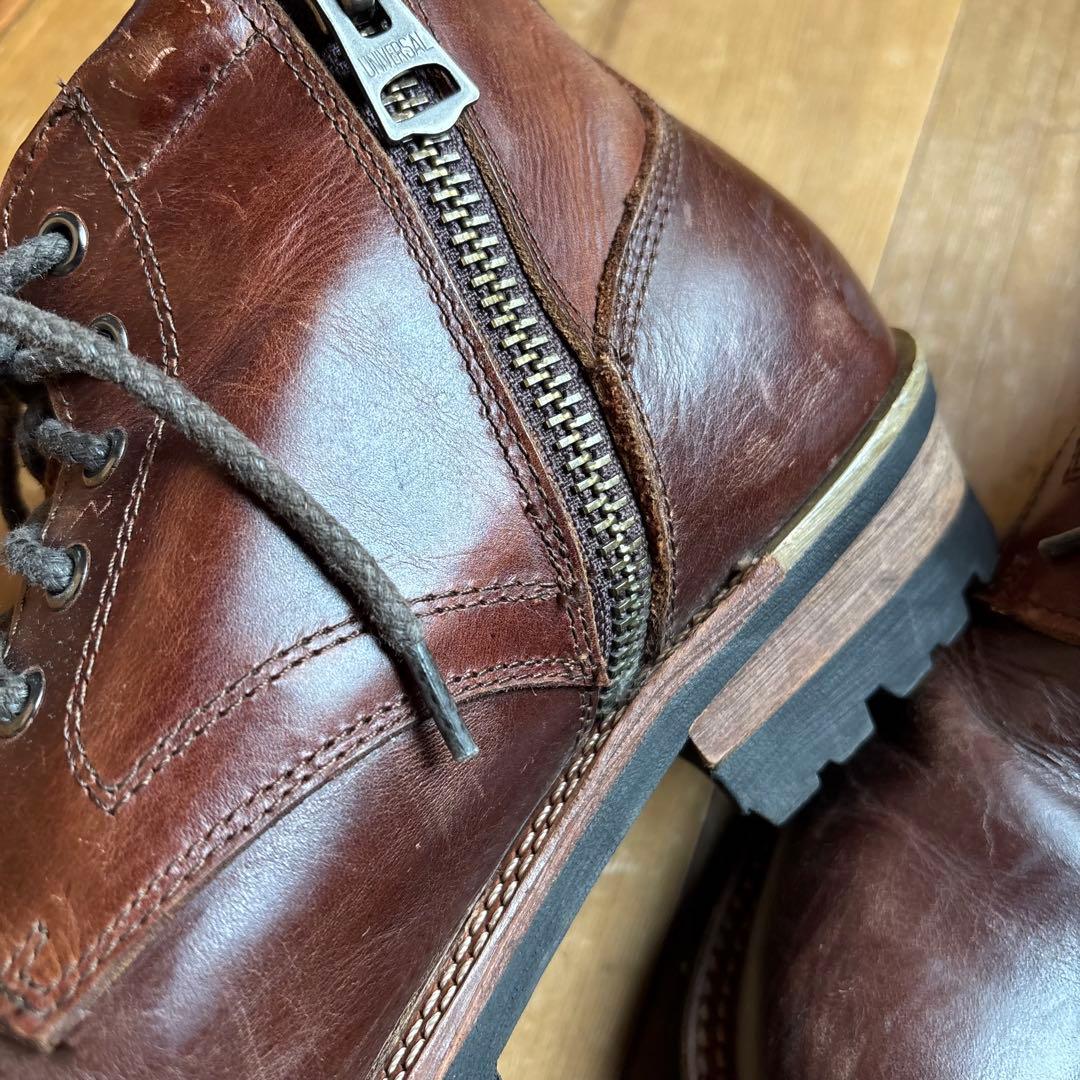 【極美品】スローウェアライオン×ジャックローズ　ワークブーツ　サイドジップ