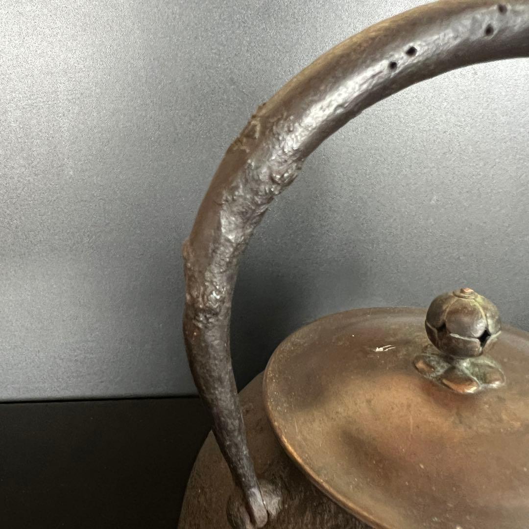 小泉仁左衛門 底部に仁左衛門刻印あり　釜 鉄瓶