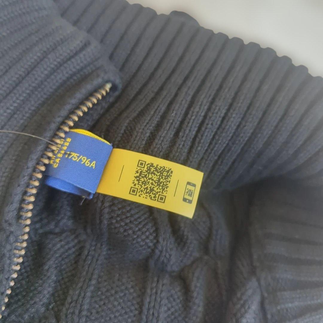 【新品】ポロラルフローレン ハーフジップ ケーブルニット ブラック M