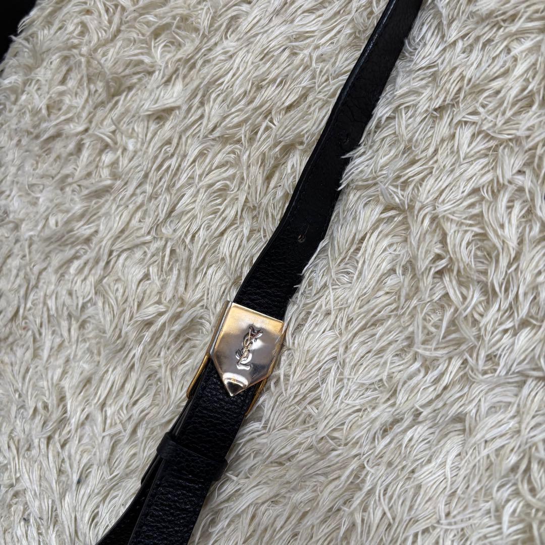 イヴサンローラン YSL ショルダーバッグ カサンドラ レザー 本革 ブラック