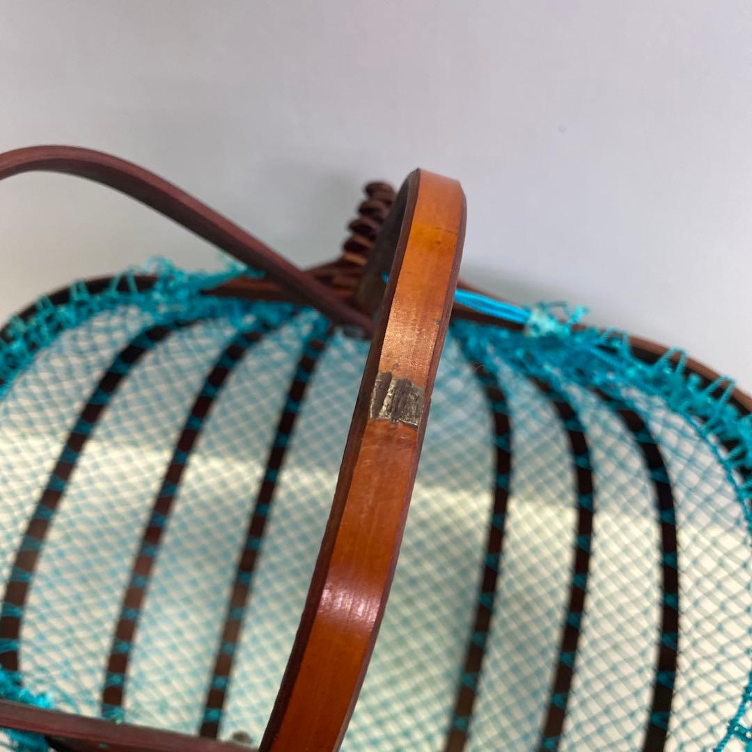 折りたたみかごバッグ 竹かごバッグ 昭和レトロ レア