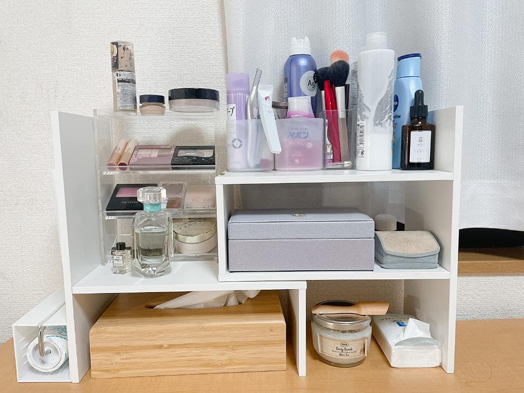 本棚 スライド式伸縮自在 卓上ラック 整理整頓