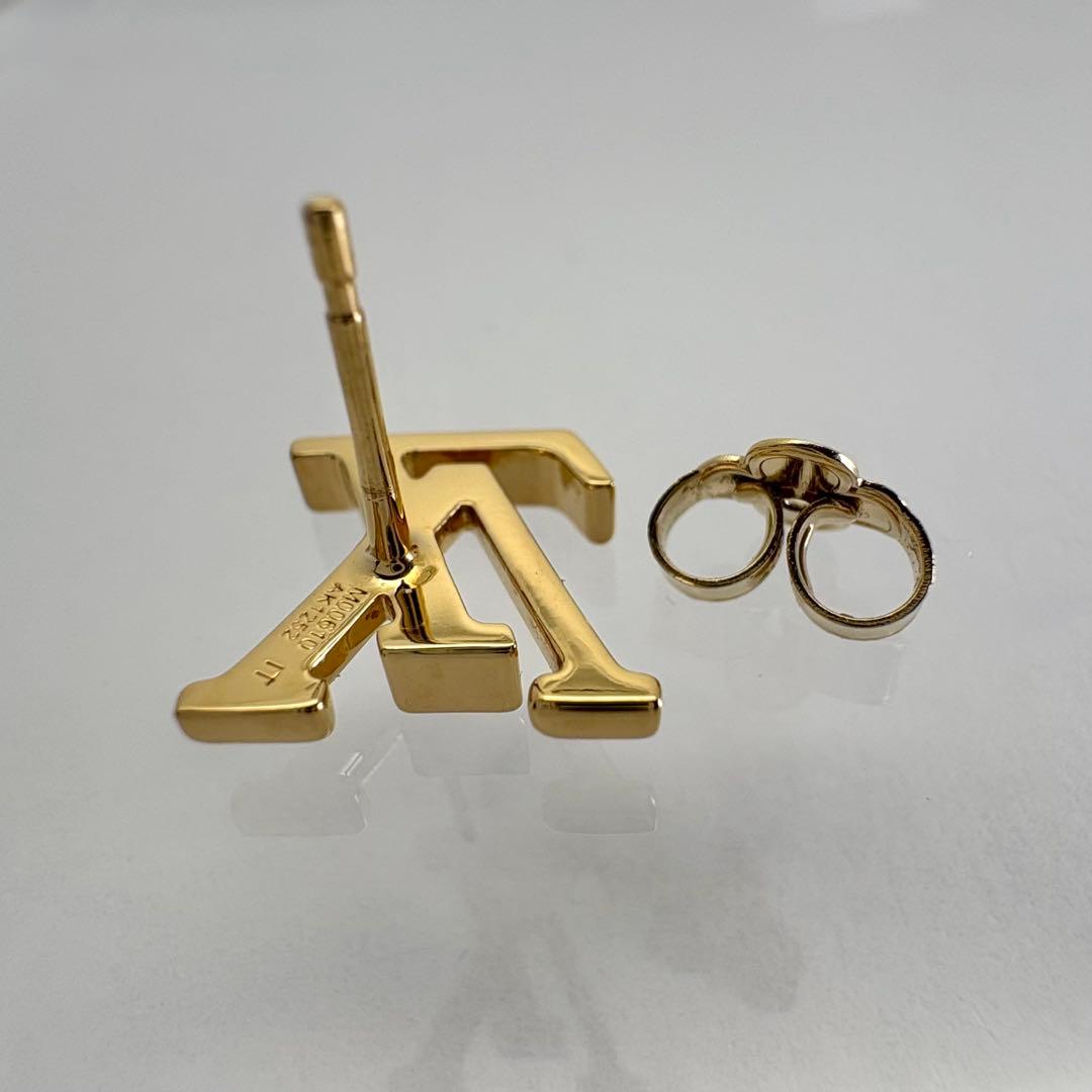 ルイヴィトン ピアス LVアイコニック ロゴ ブックルドレイユ ゴールド