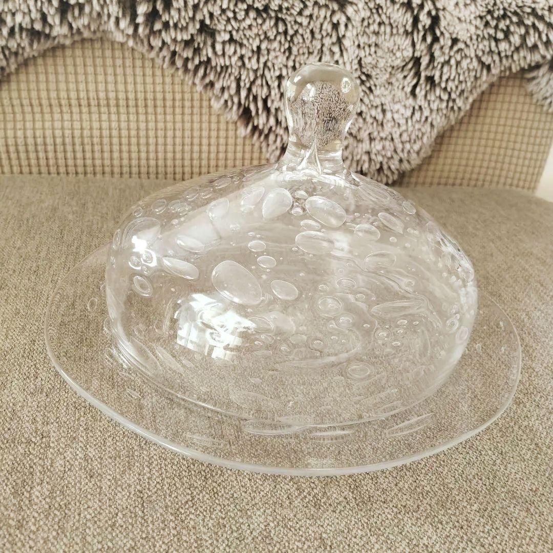 glass cafe gla_gla 高臣大介 ガラスドーム 透明菓子入れ