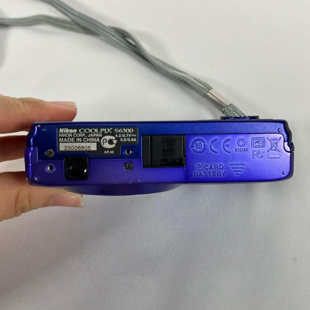 【動作確認済】Nikon COOLPIX S6300 ブルー デジカメ
