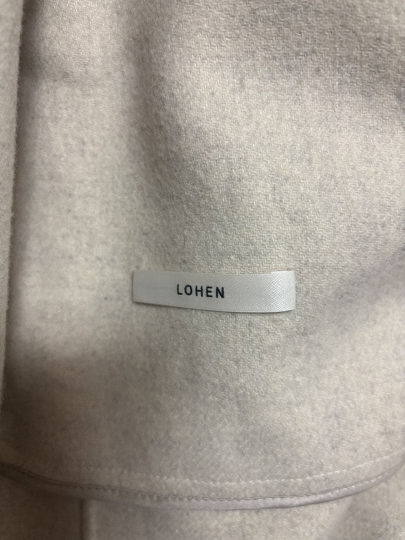 lohen ローヘン ハードメルトンリバーピーコート　ホワイト