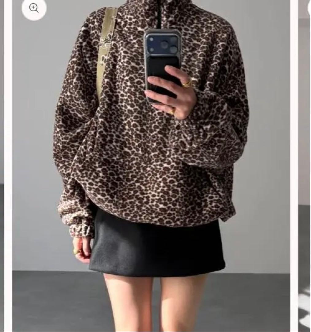 【comosmos】レオパード柄のフリーストップス