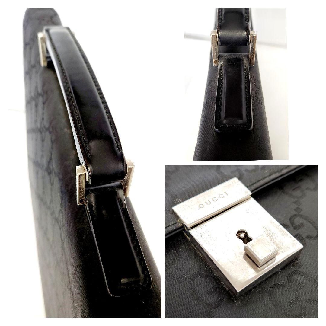 GUCCI グッチ GG柄 ビジネスバッグ ブラック系