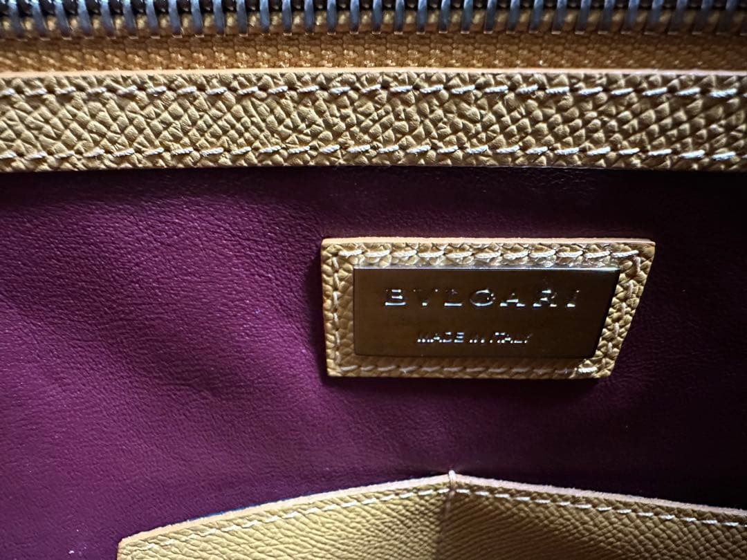 BVLGARI メンズ トートバッグ ビジネスバッグ ベージュ　保存袋あり