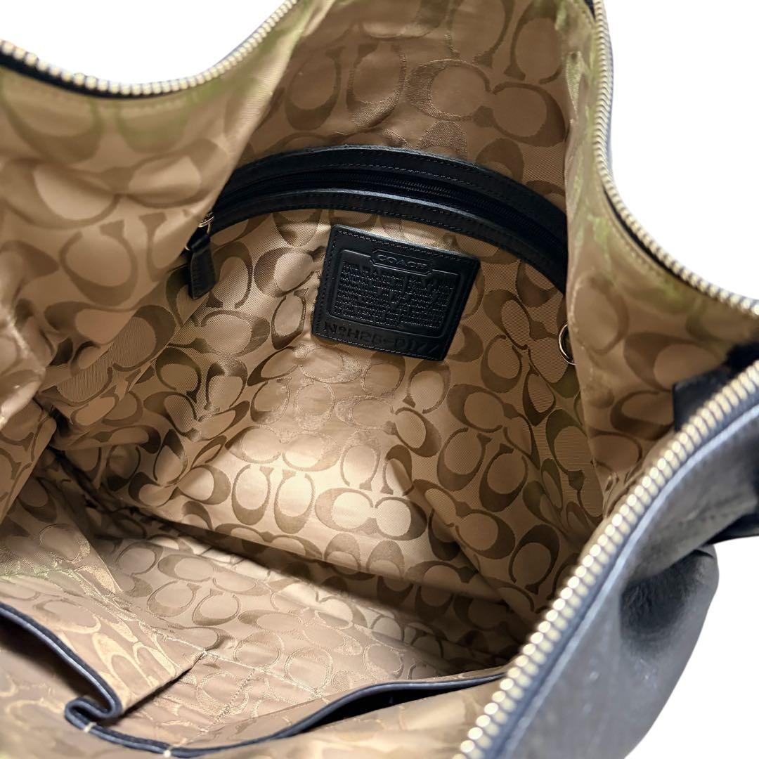 【希少 美品】オールドコーチ 9177 黒 ショルダーバッグ A4可　ブラック