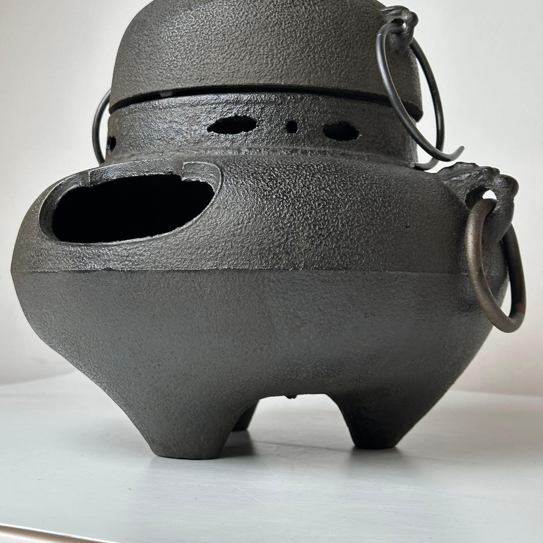 美品 風炉釜 龍敏堂造 龍敏堂