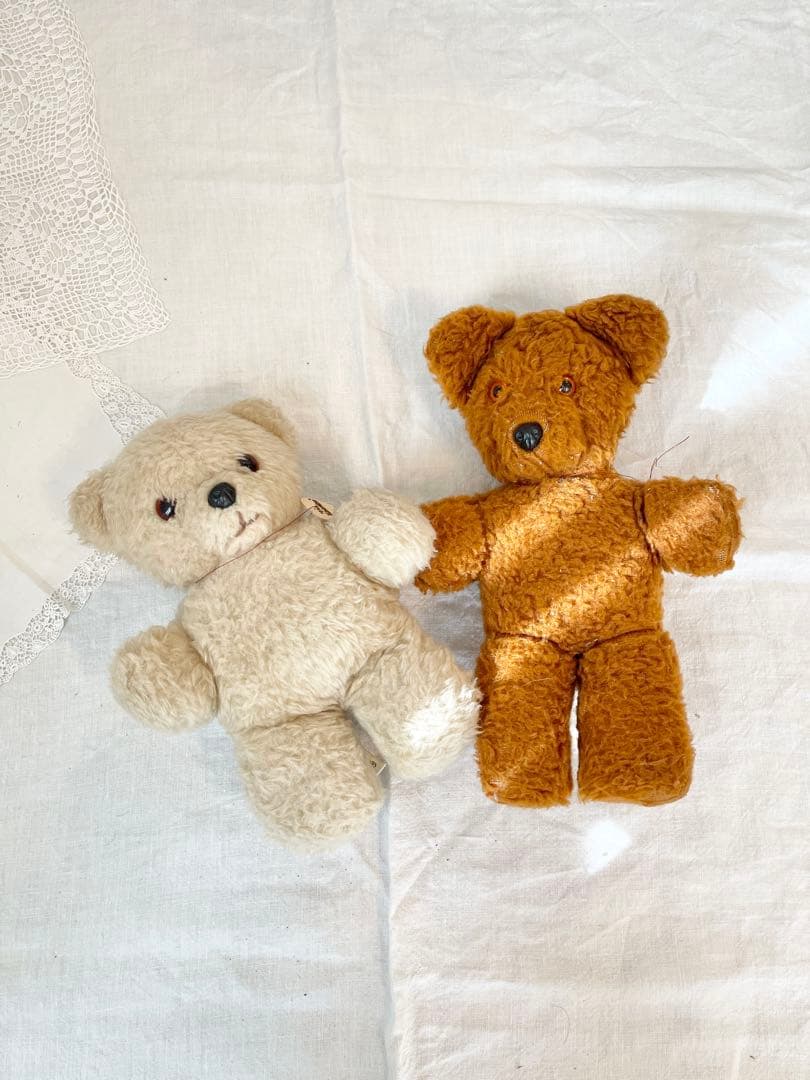 右茶色　ヴィンテージベア　ヴィンテージテディベア　アンティークベア　テディベア