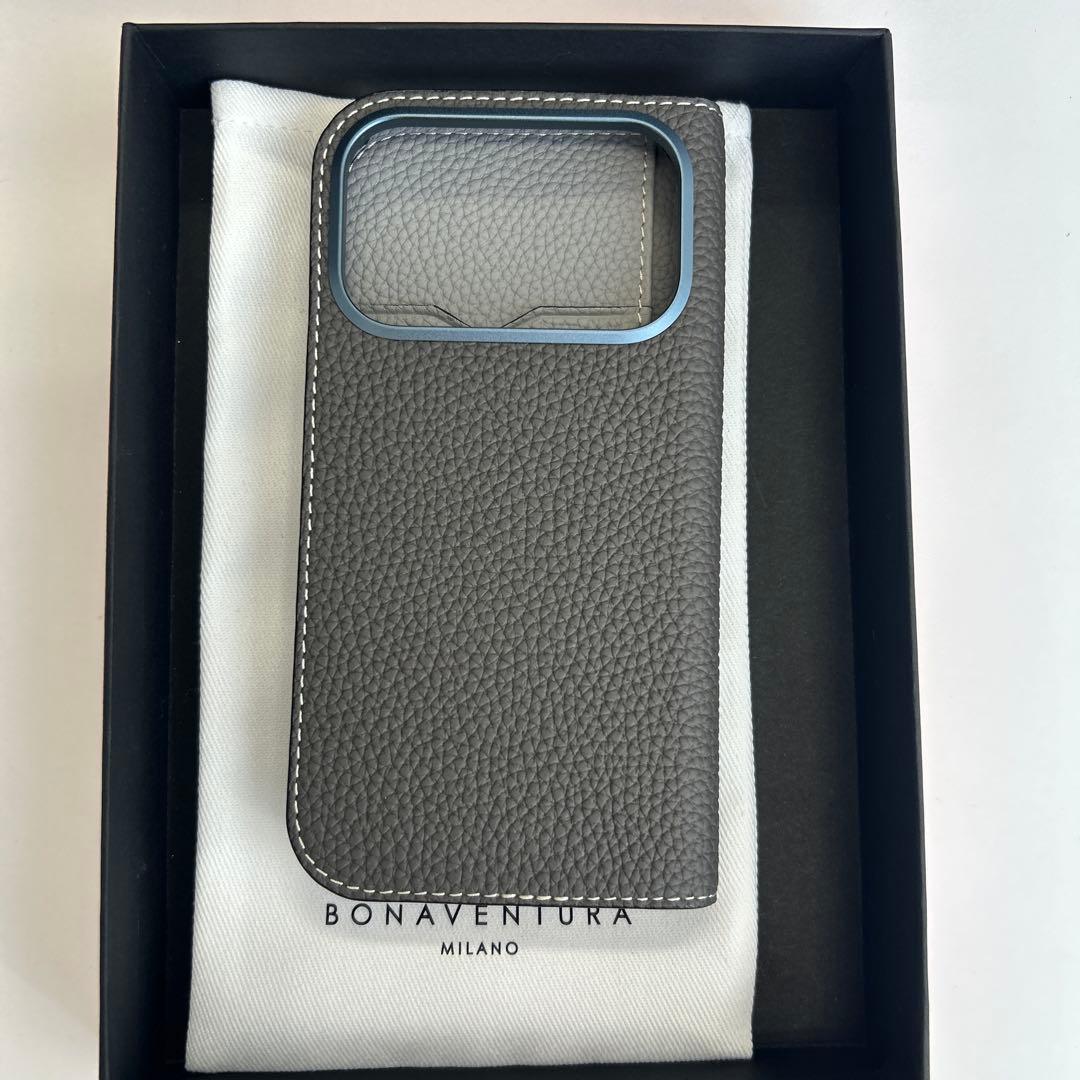 BONAVENTURA グレー 手帳型ケース　iPhone17pro