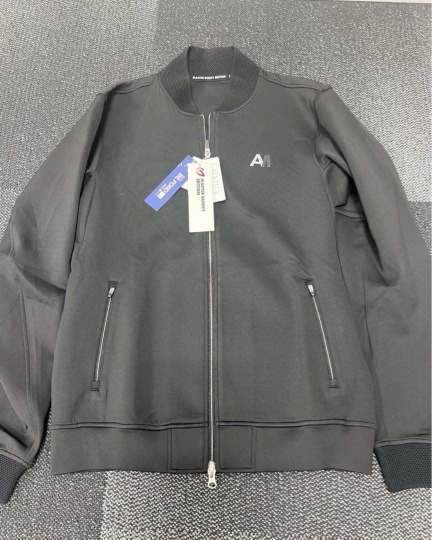 マスターバニー　ピンドッド柄ジャガード フルジップカットソージャケット　パーカー