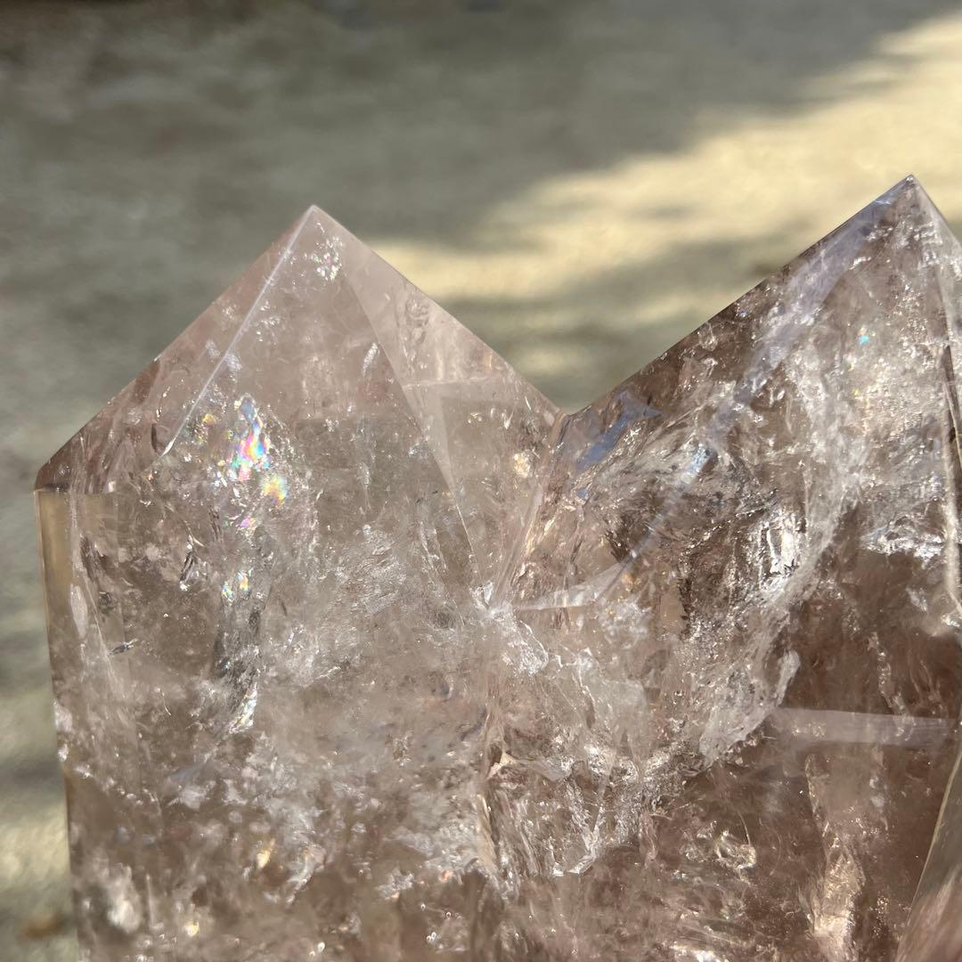 ✳️超極上水晶✨レインボー ファントム スモーキークォーツ ツインポイント 天然石
