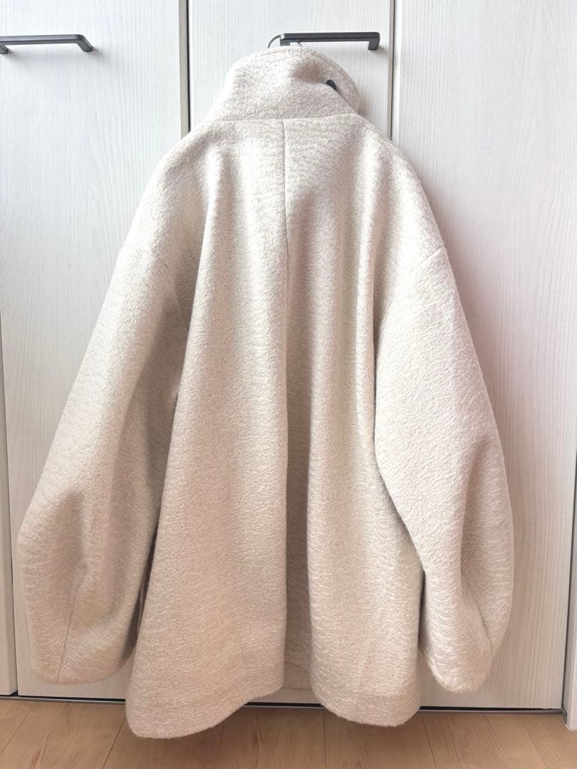 【新品未使用】mystic シャギーミドルコート　アイボリー　サイズ2