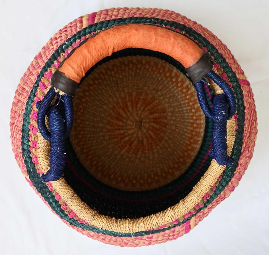 セール/新品/アフリカ ガーナ製/ブルキナボルガ バスケット/44×46cm