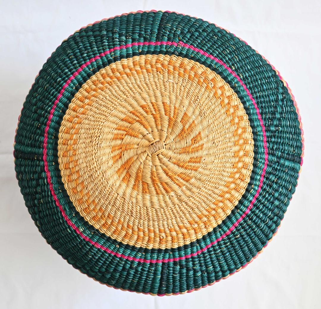 セール/新品/アフリカ ガーナ製/ブルキナボルガ バスケット/44×46cm