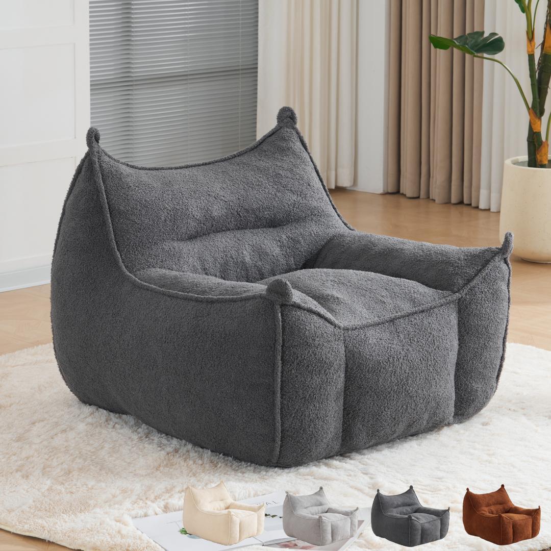 【新品】圧縮完成品 一人用ふわふわソファ 耐荷重150kg ミニサイズ