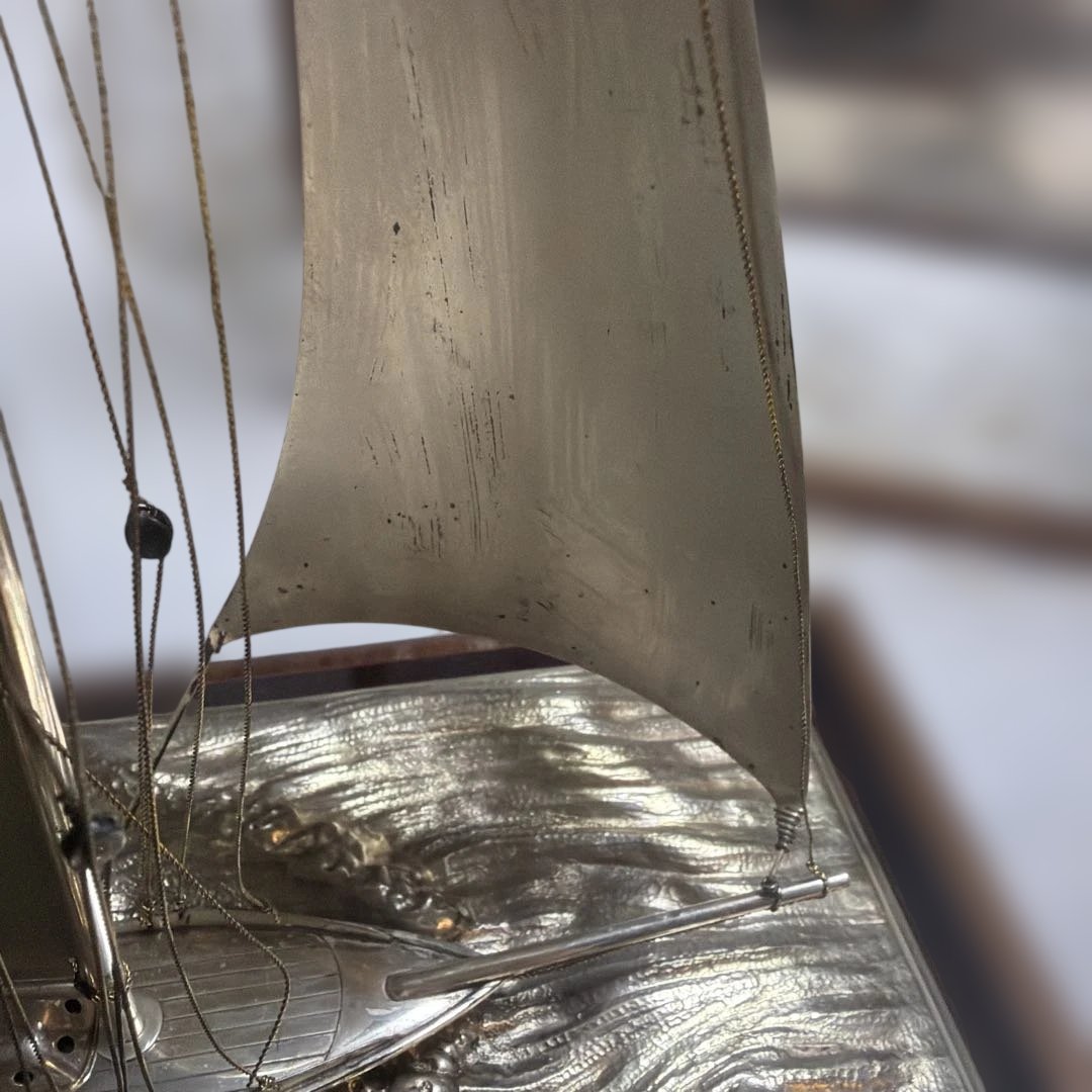 た*く様 銀製 ヨット スターリングシルバー Sterling 帆船模型 昭和レ