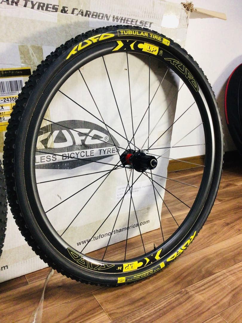 TUFO MTB 完組カーボンホイール前後セット(TU)26″XC-LP 未使用