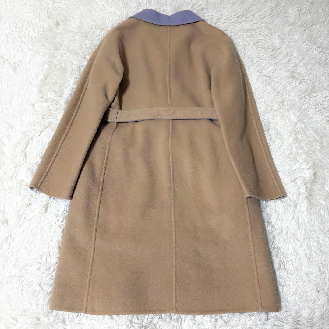 マックスアンドコー ダブルフェイス バイカラー ウールコート