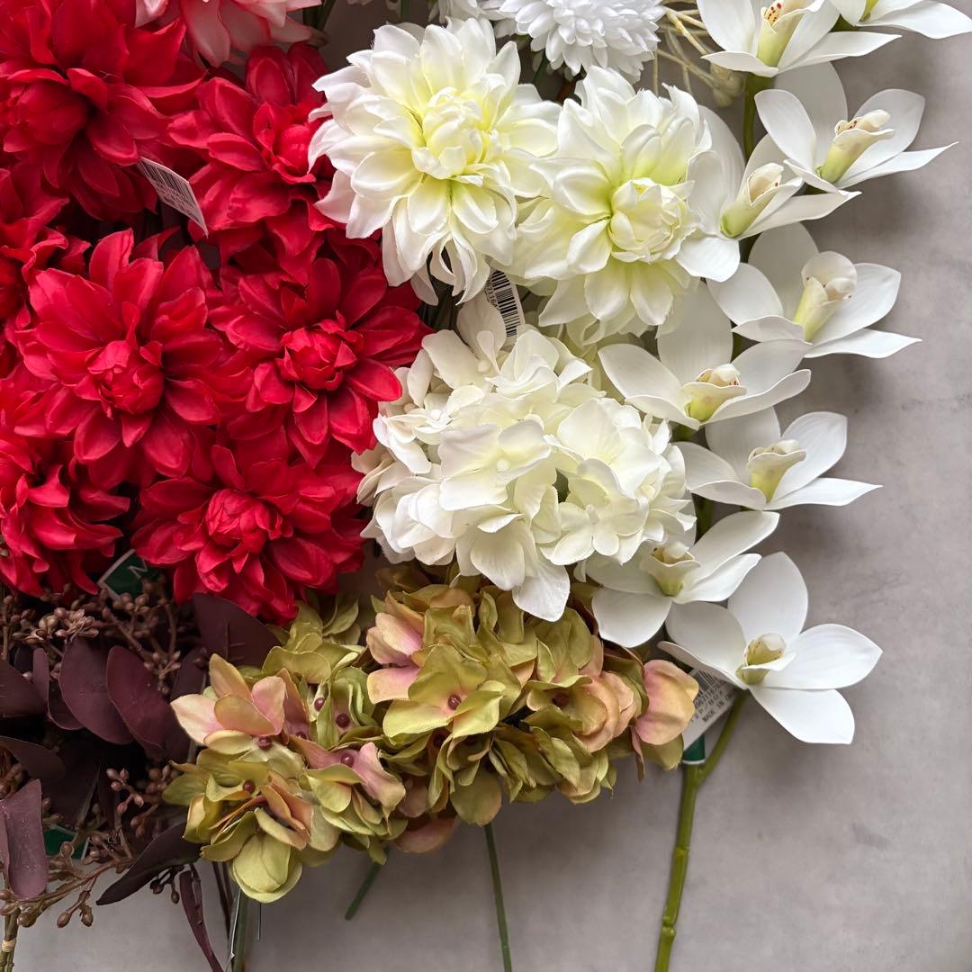 東京堂　アーティフィシャルフラワー　まとめ売り　紫陽花　ベリー　蘭　ダリア