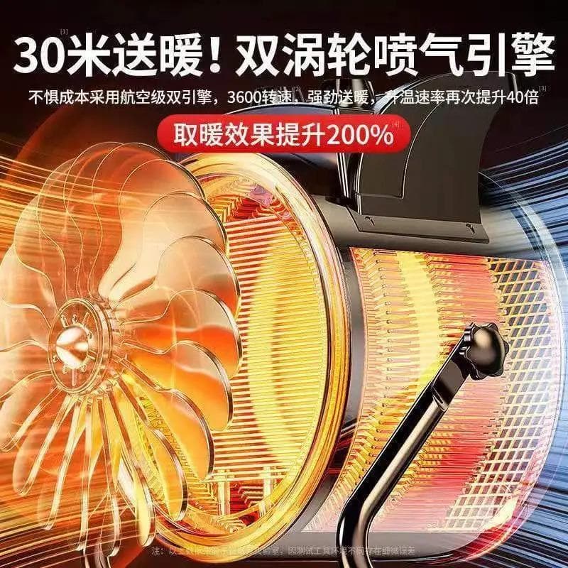 ハイパワー 家庭用 サーモスタット ヒーター 温風送風 ファンヒーター 暖房器