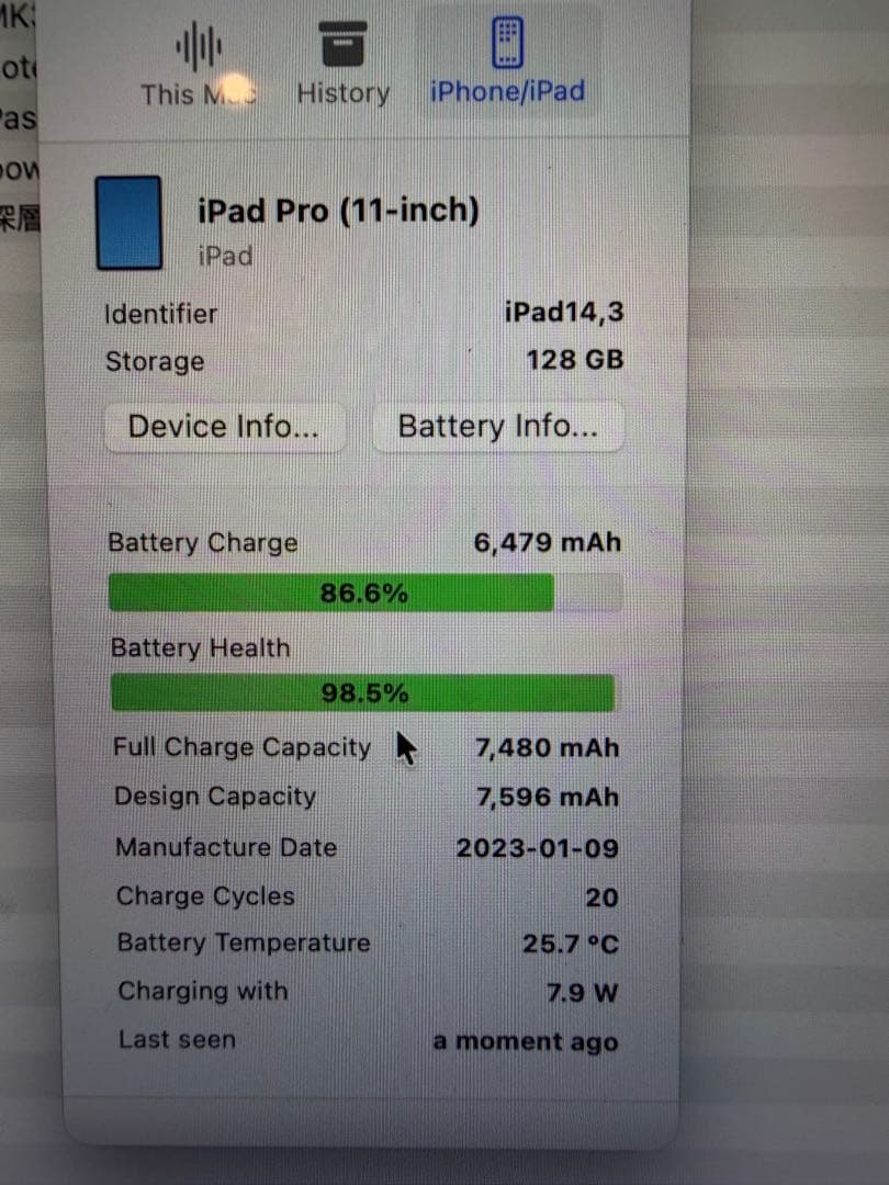 iPad Pro 2022 11インチ カバー・Apple pencil付き