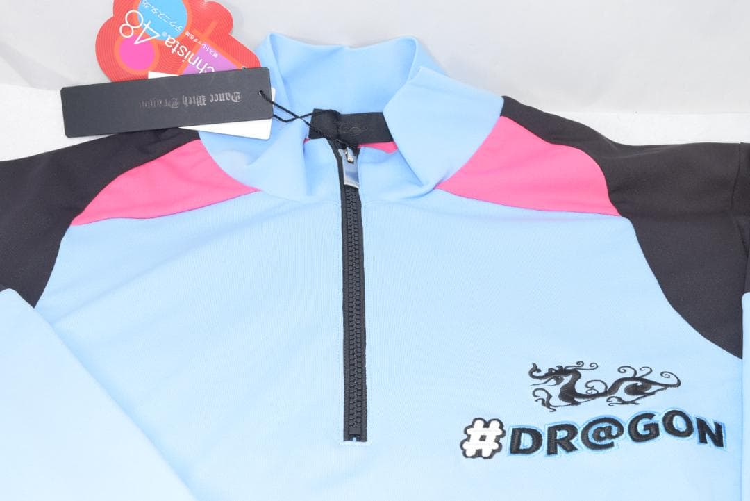 新品☆ダンスウィズドラゴン テクニスタ ZIP モック☆ブルー☆XLサイズ